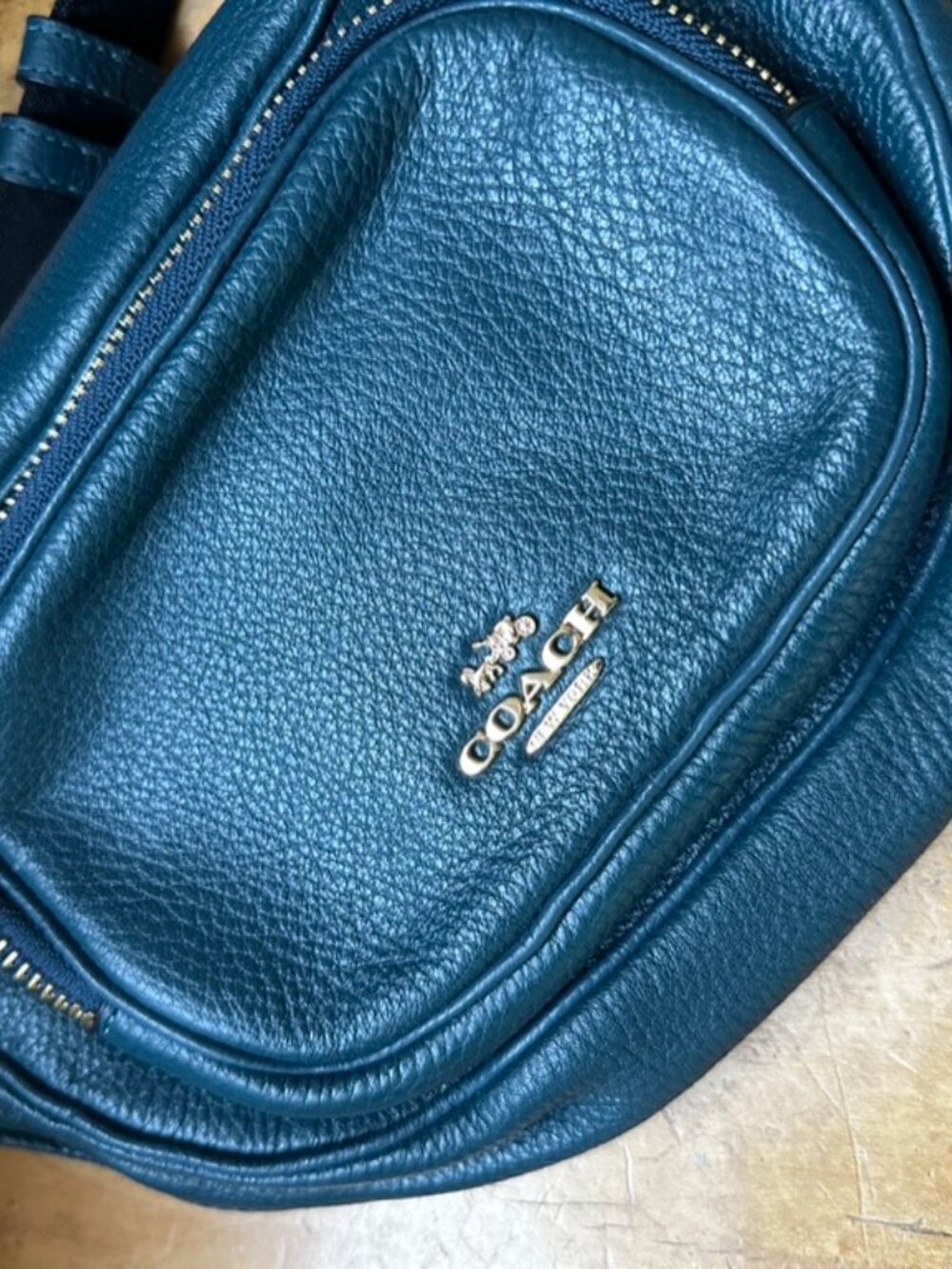 Coach Belt Bag/Fanny Pack, Dark Teal, Like New - Picture 4 of 15